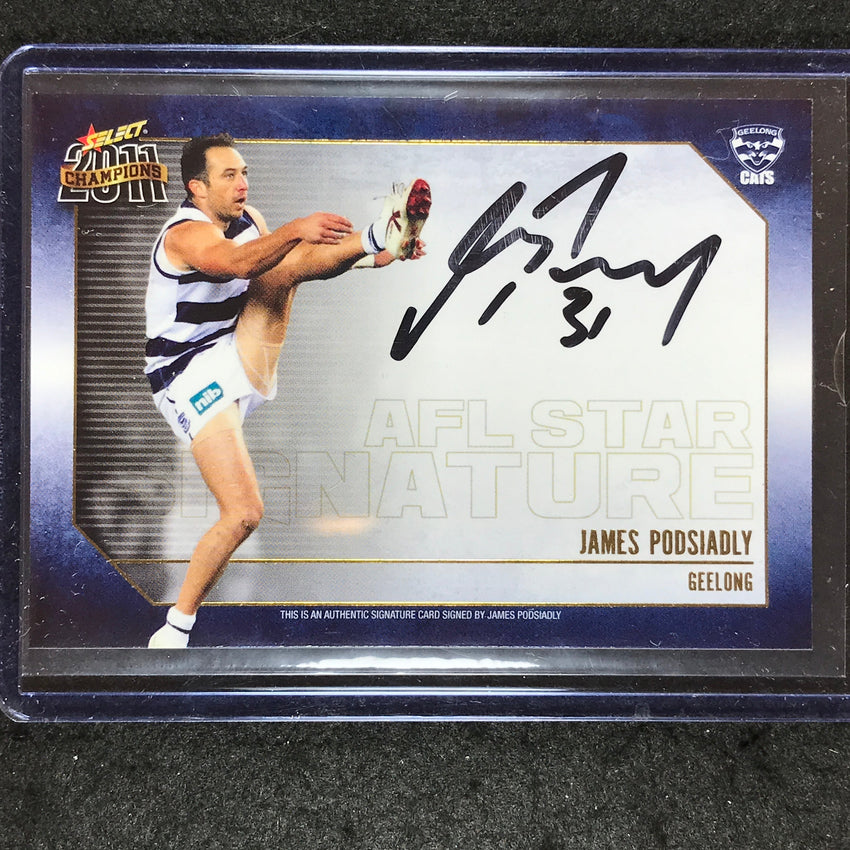 2011 Select AFL Champions JAMES PODSIADLY AFL Star Signature 110/800