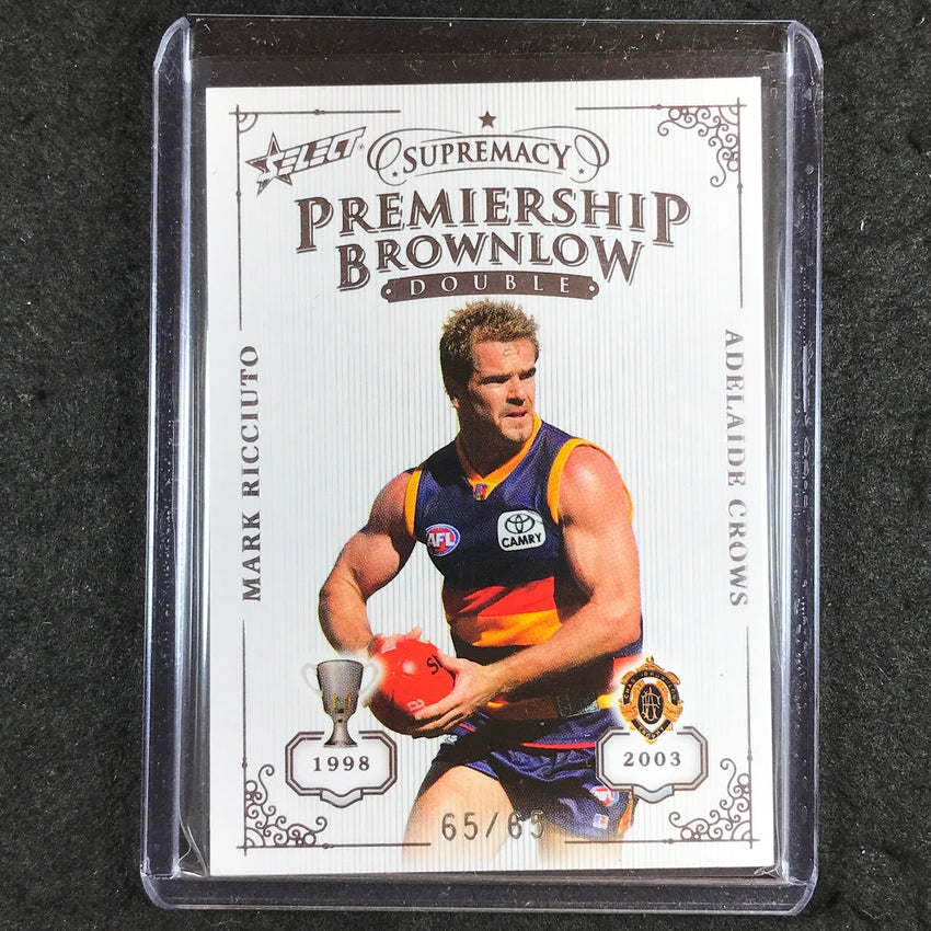 2019 Select AFL Supremacy MARK RICCUITO Premiership Brownlow Double 65/65