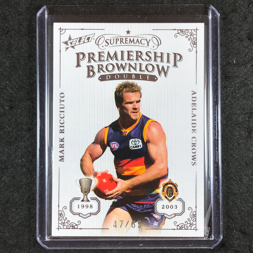 2019 Select AFL Supremacy MARK RICCUITO Premiership Brownlow Double 47/65
