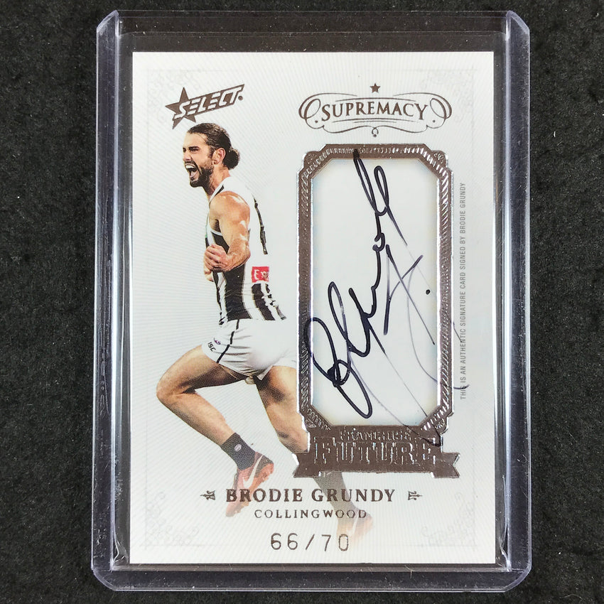 2019 Select AFL Supremacy BRODIE GRUNDY Franchise Future Signature 66/70