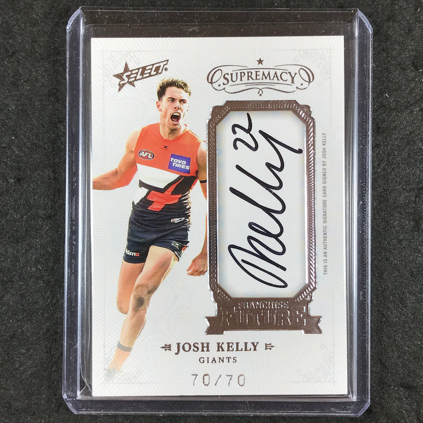 2019 Select AFL Supremacy JOSH KELLY Franchise Future Signature 70/70