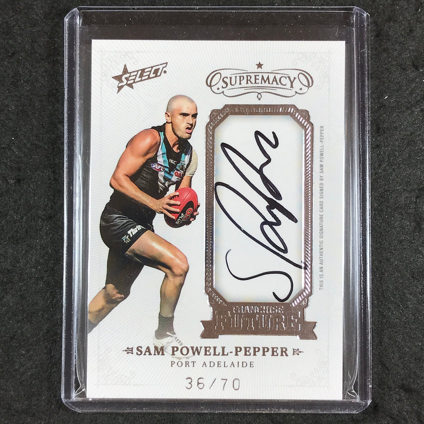 2019 Select AFL Supremacy SAM POWELL-PEPPER Franchise Future Signature 36/70