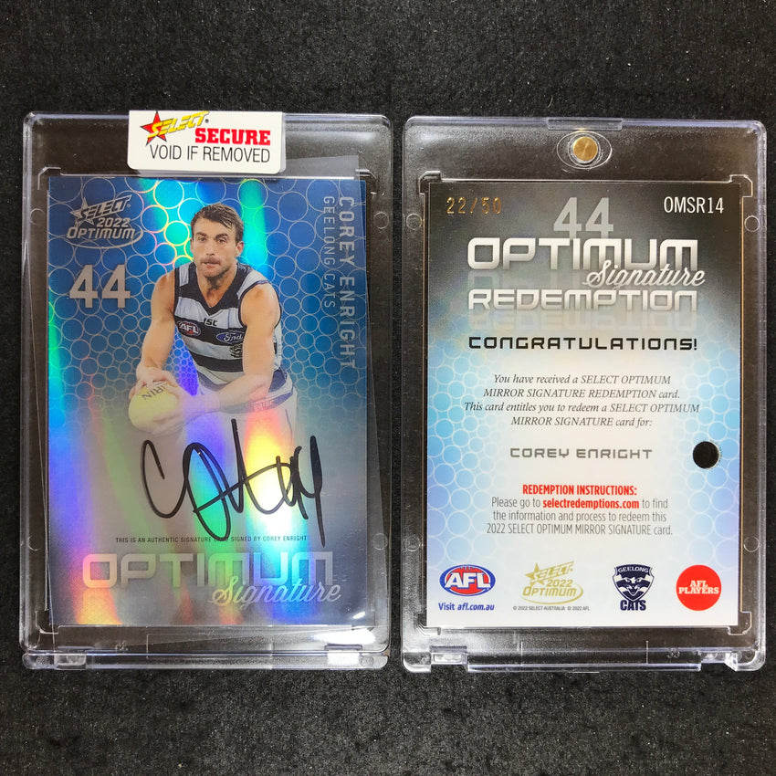 2022 Select AFL Optimum COREY ENRIGHT Mirror Signature 22/50