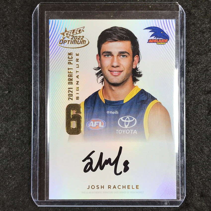 2022 Select AFL Optimum JOSH RACHELE Draft Pick Signature Gold 45/85