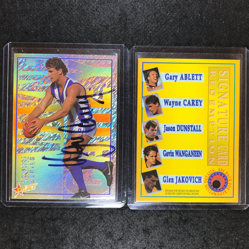 1995 Select AFL Series 1 WAYNE CAREY Signature Series 118/500