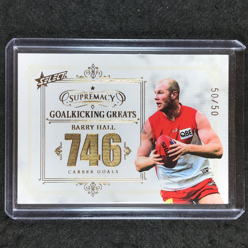2021 Select AFL Supremacy BARRY HALL Goalkicking Greats 50/50