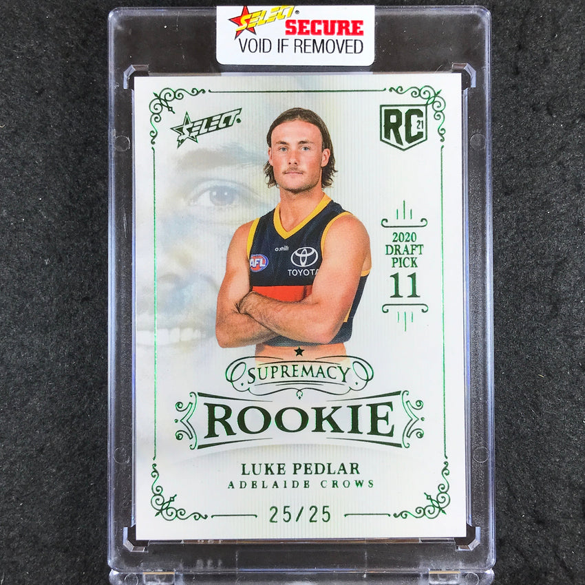 2021 Select AFL Supremacy Rookie LUKE PEDLAR Platinum Green 25/25