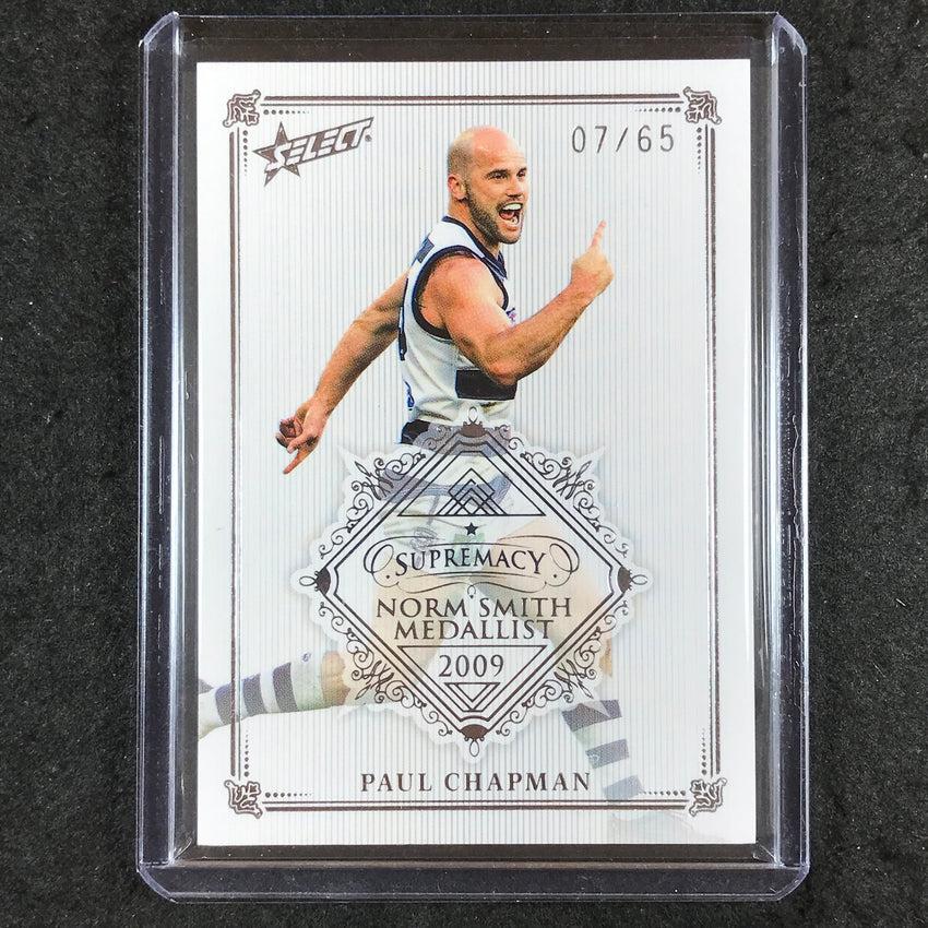 2019 Select AFL Supremacy PAUL CHAPMAN Norm Smith Medallist 07/65