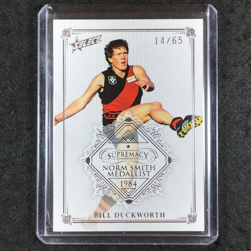 2019 Select AFL Supremacy BILL DUCKWORTH Norm Smith Medallist 14/65