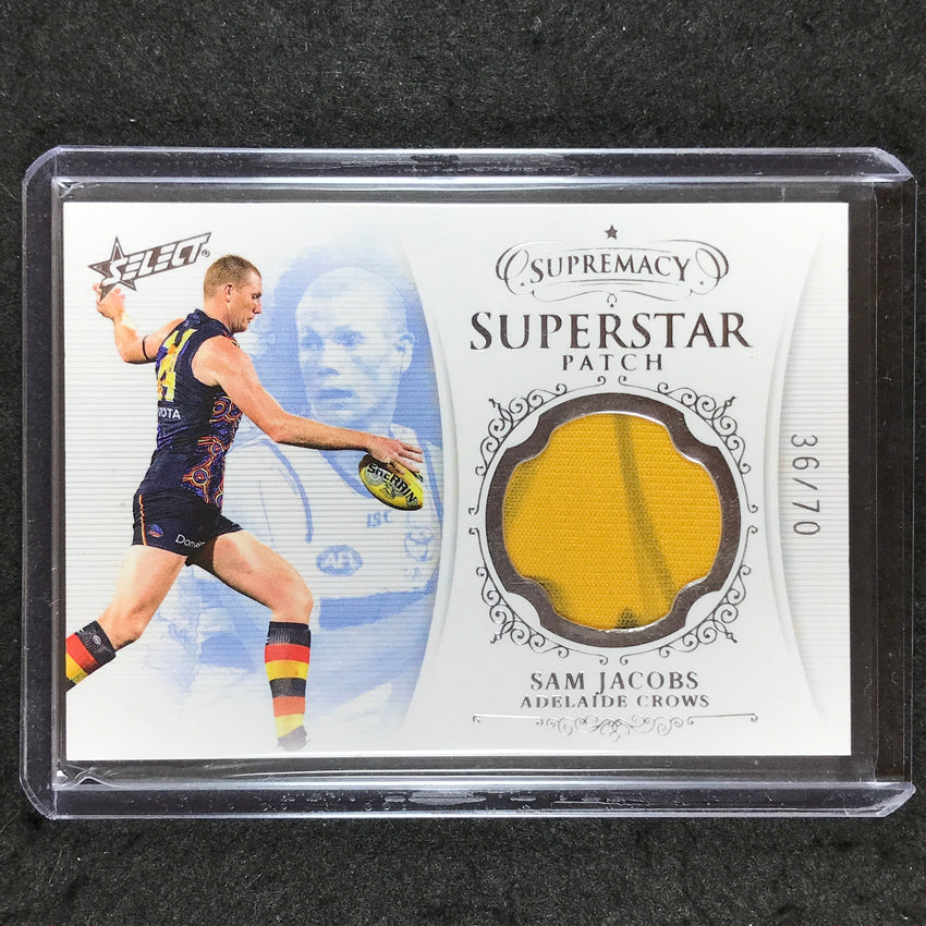 2019 Select AFL Supremacy SAM JACOBS Superstar Patch 36/70