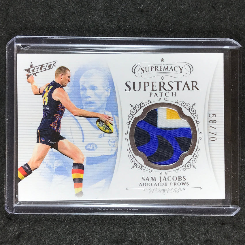 2019 Select AFL Supremacy SAM JACOBS Superstar Patch 58/70