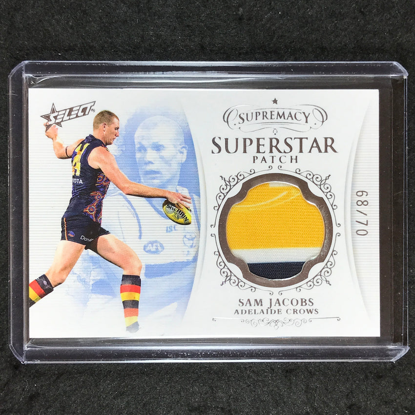 2019 Select AFL Supremacy SAM JACOBS Superstar Patch 68/70
