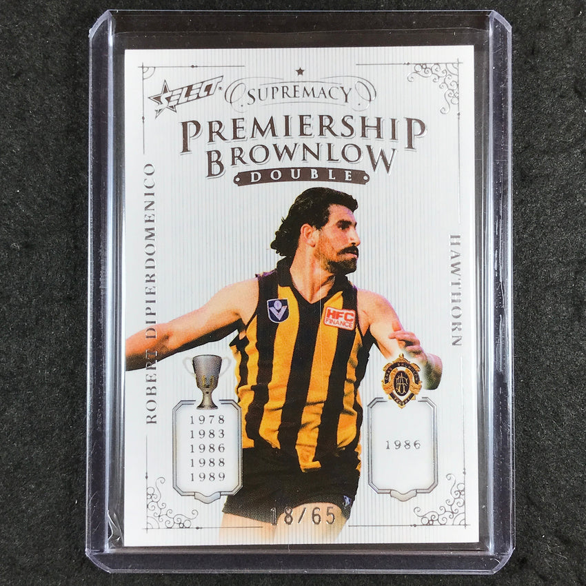2019 Select AFL Supremacy ROBERT DIPIERDOMENICO Premiership Brownlow 18/65