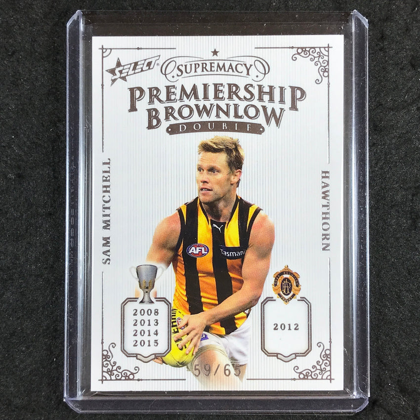 2019 Select AFL Supremacy SAM MITCHELL Premiership Brownlow Double 59/65