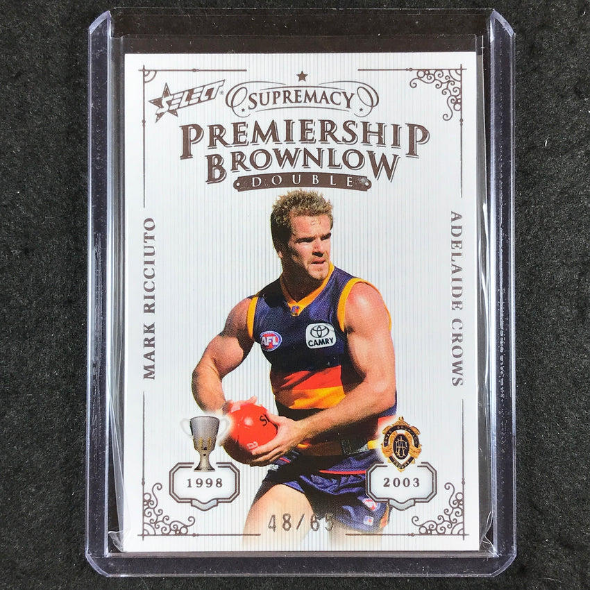 2019 Select AFL Supremacy MARK RICCUITO Premiership Brownlow Double 48/65