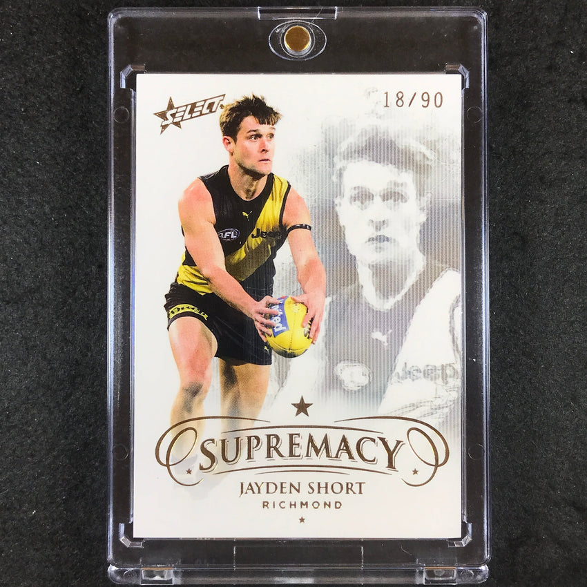2021 Select AFL Supremacy JAYDEN SHORT Base Gold 18/90