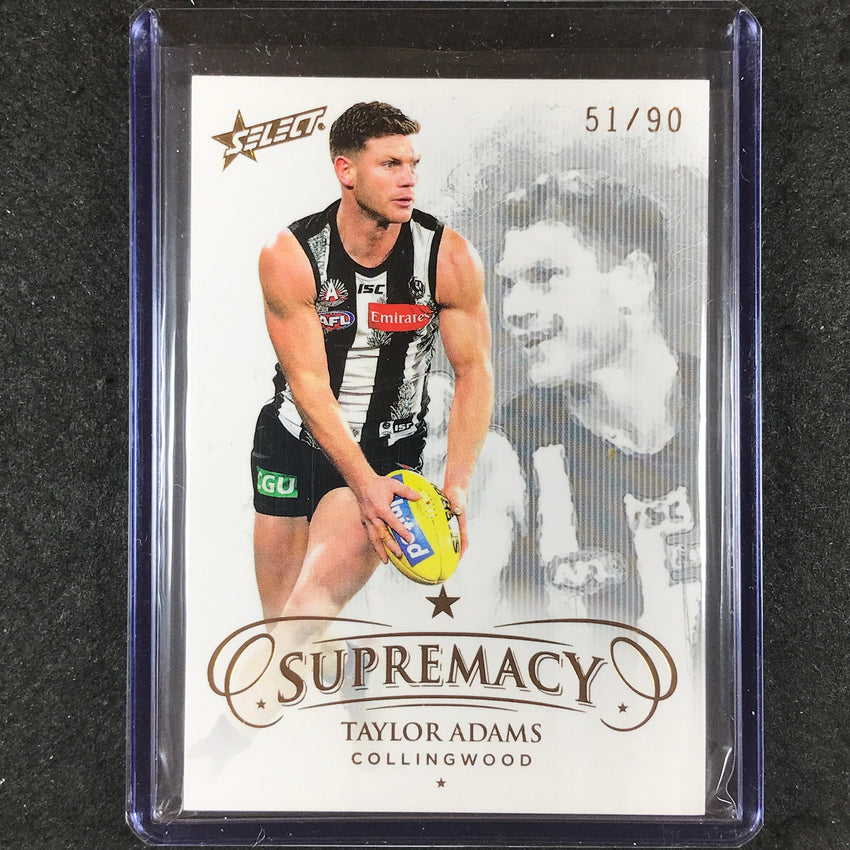 2021 Select AFL Supremacy TAYLOR ADAMS Base Gold 51/90