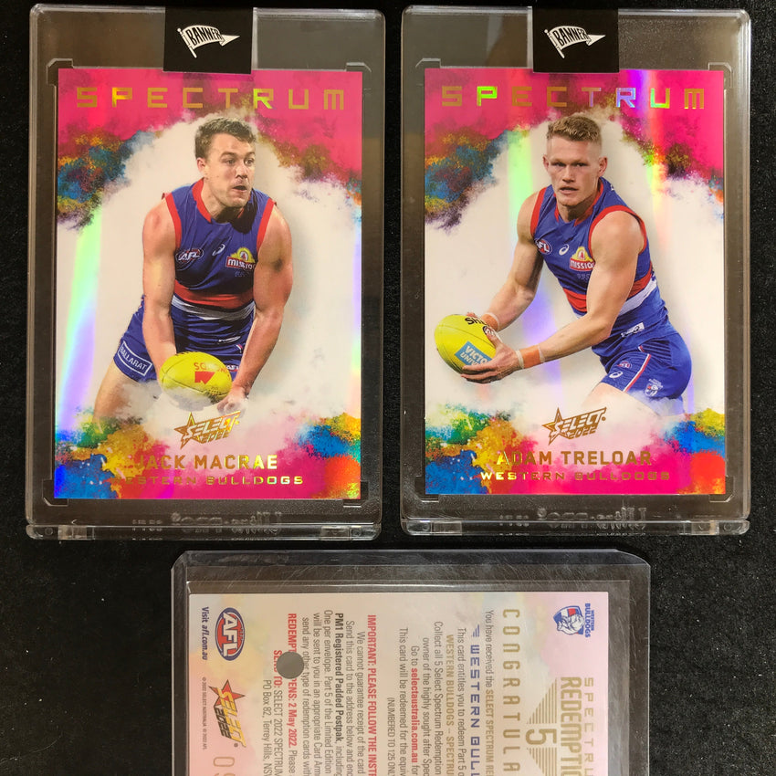 2022 Select AFL Footy Stars WESTERN BULLDOGS Spectrum 5 MACRAE TRELOAR 90/125