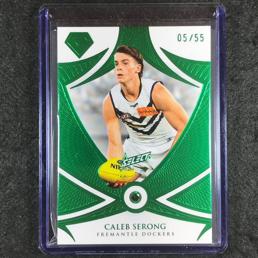 2023 Select AFL Gem CALEB SERONG Emerald 05/55