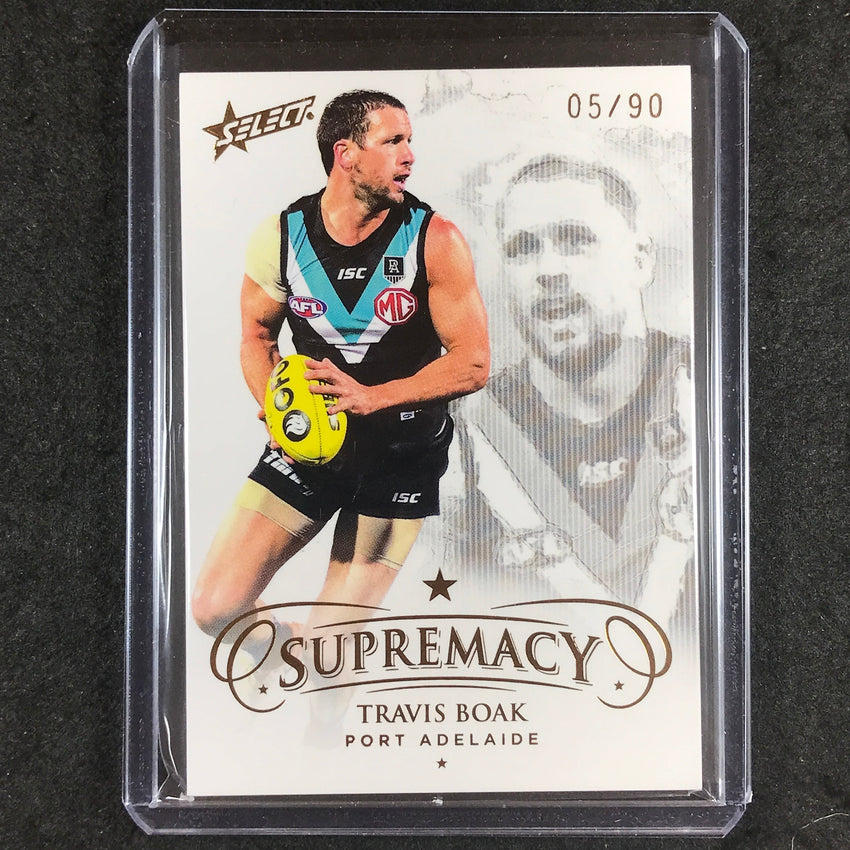 2021 Select AFL Supremacy TRAVIS BOAK Base Gold 05/90