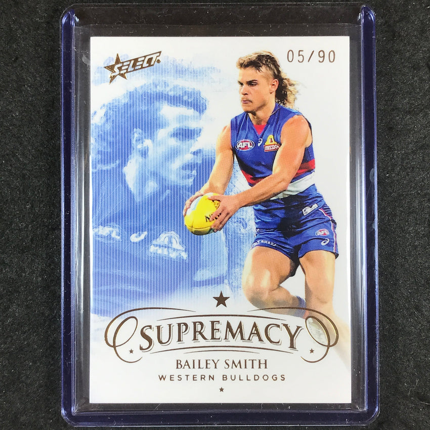 2021 Select AFL Supremacy BAILEY SMITH Base Gold 05/90