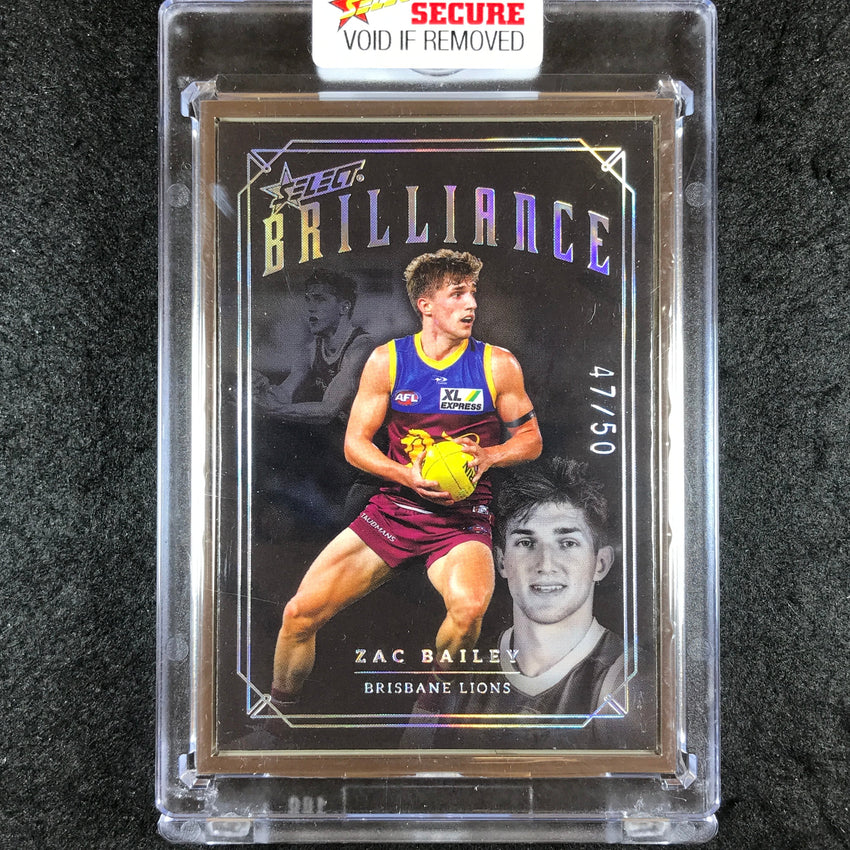 2022 Select AFL Brilliance ZAC BAILEY Platinum Frame 47/50
