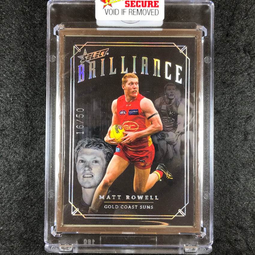 2022 Select AFL Brilliance MATT ROWELL Platinum Frame 19/50