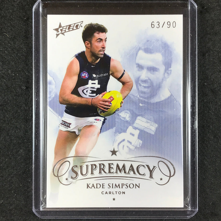 2019 Select AFL Supremacy KADE SIMPSON Base 63/90