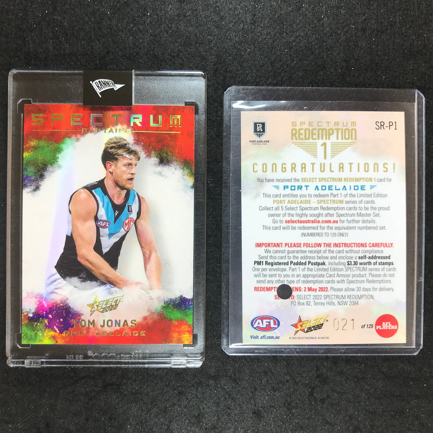 2022 Select AFL Footy Stars PORT ADELAIDE Spectrum 1 TOM JONAS 21/125