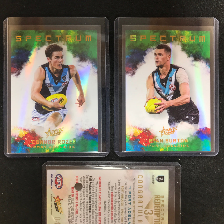 2022 Select AFL Footy Stars PORT ADELAIDE Spectrum 3 ROZEE BURTON 40/125