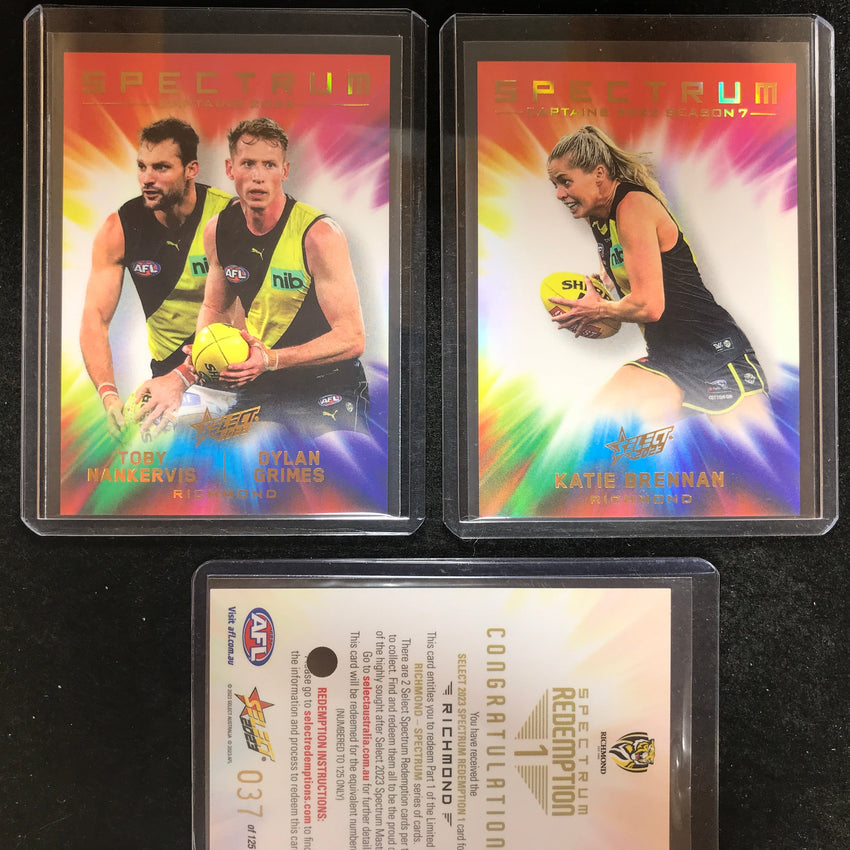 2023 Select AFL Footy Stars RICHMOND Spectrum 1 NANKERVIS GRIMES BRENNAN 37/125