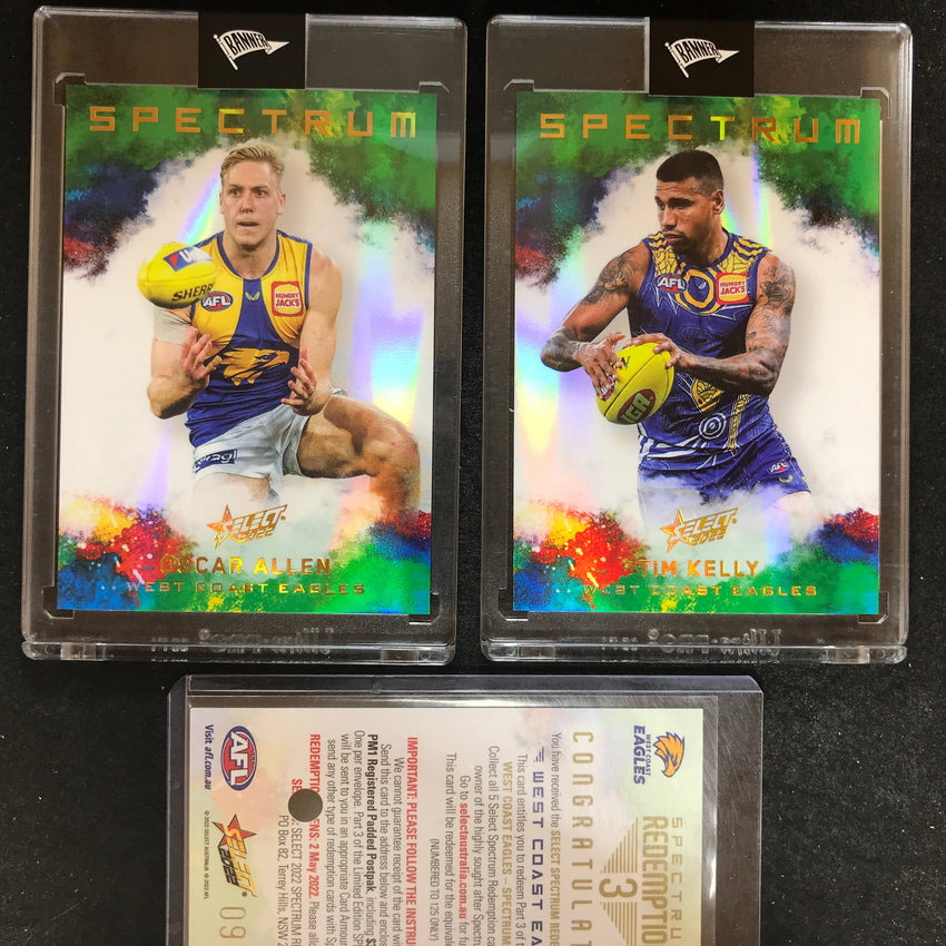 2022 Select AFL Footy Stars WEST COAST Spectrum 3 ALLEN KELLY 91/125