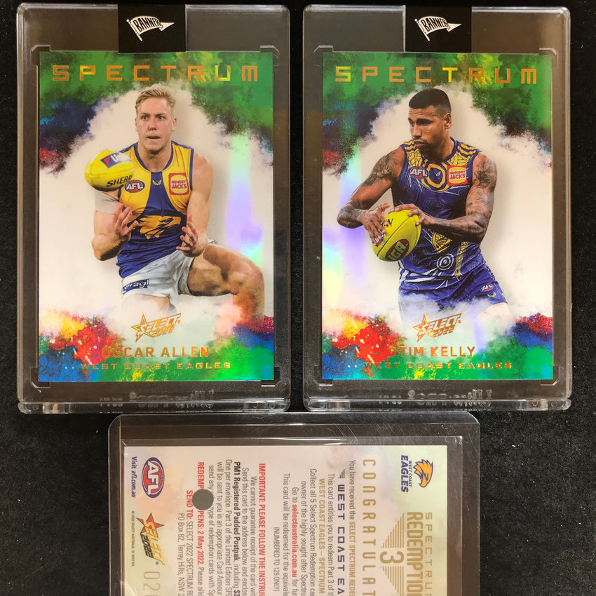 2022 Select AFL Footy Stars WEST COAST Spectrum 3 ALLEN KELLY 26/125