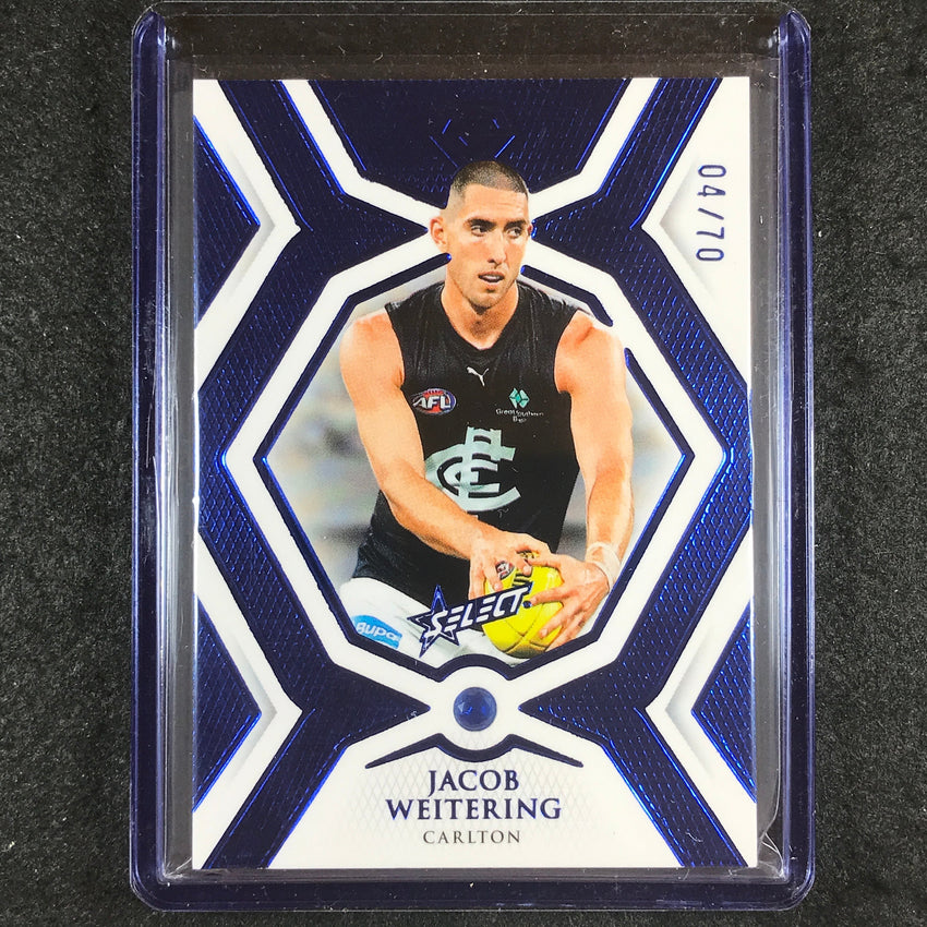 2023 Select AFL Gem JACOB WEITERING Sapphire 04/70