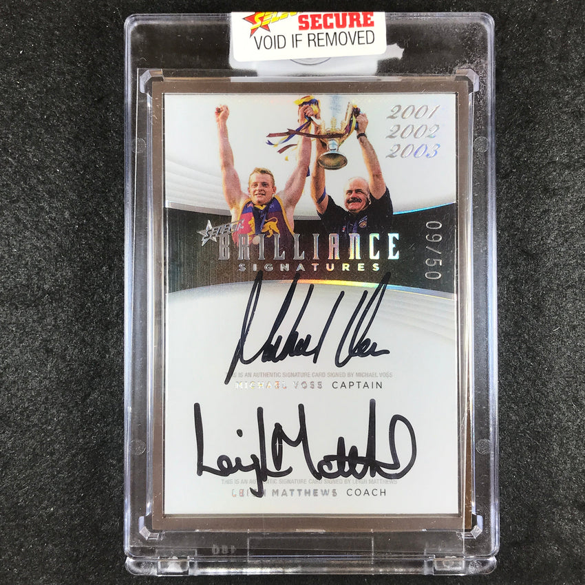 2022 Select AFL Brilliance VOSS LEIGH MATTHEWS Captain Coach Signature 09/50