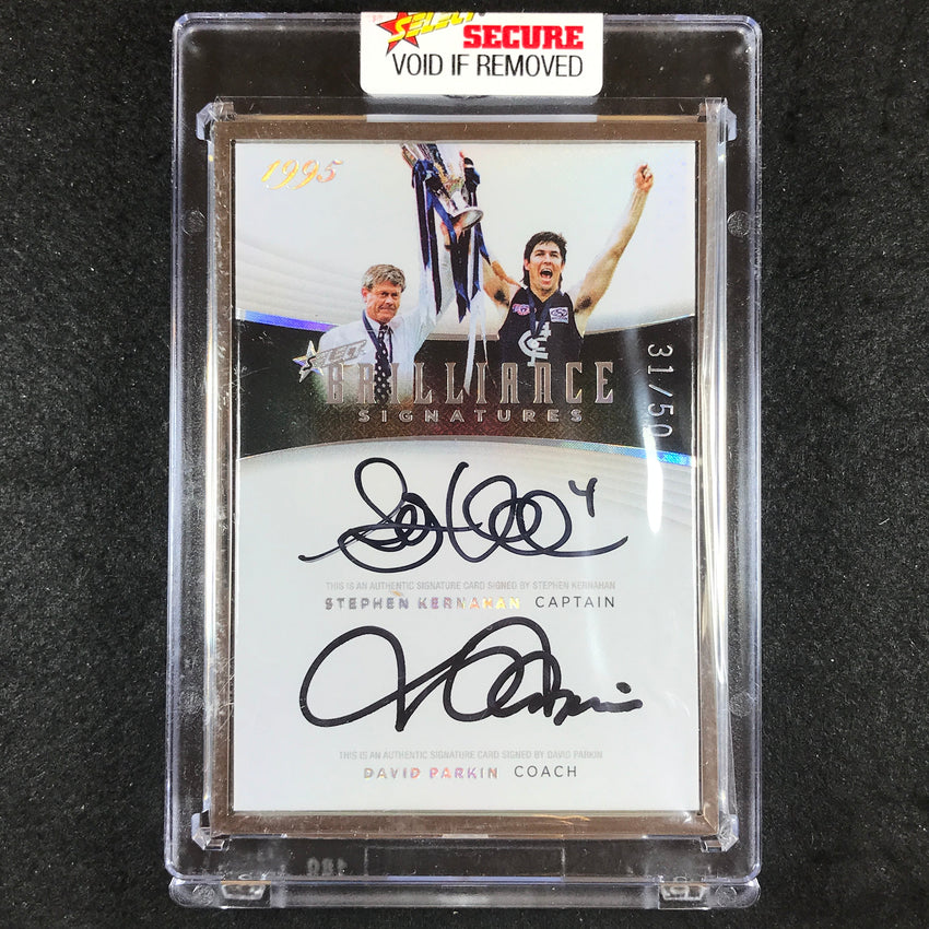 2022 Select AFL Brilliance KERNAHAN PARKIN Captain Coach Dual Signature 31/50