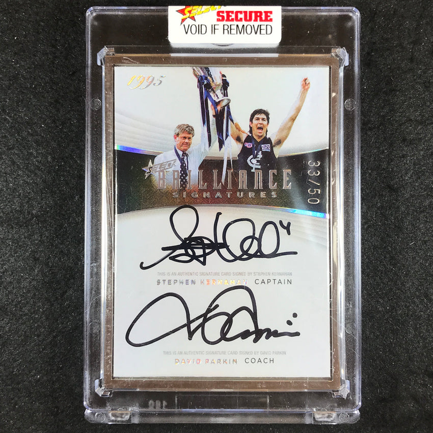 2022 Select AFL Brilliance KERNAHAN PARKIN Captain Coach Dual Signature 33/50