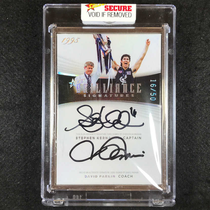2022 Select AFL Brilliance KERNAHAN PARKIN Captain Coach Dual Signature 16/50