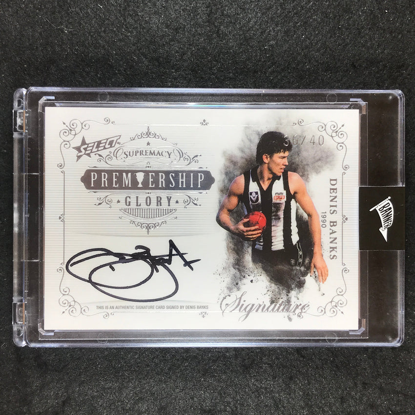 2019 Select AFL Supremacy DENIS BANKS Premiership Glory Signature 36/40