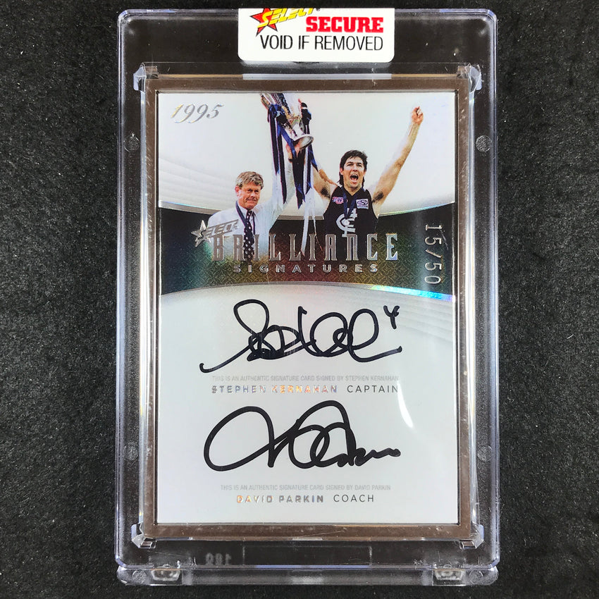 2022 Select AFL Brilliance KERNAHAN PARKIN Captain Coach Dual Signature 15/50