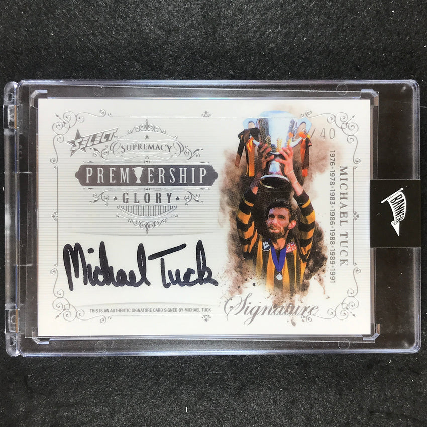 2019 Select AFL Supremacy MICHAEL TUCK Premiership Glory Signature 23/40