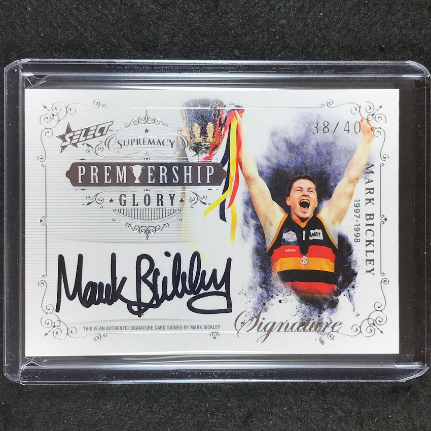 2019 Select AFL Supremacy MARK BICKLEY Premiership Glory Signature 38/40