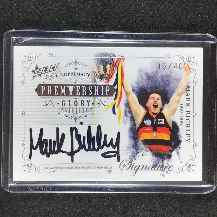 2019 Select AFL Supremacy MARK BICKLEY Premiership Glory Signature 13/40