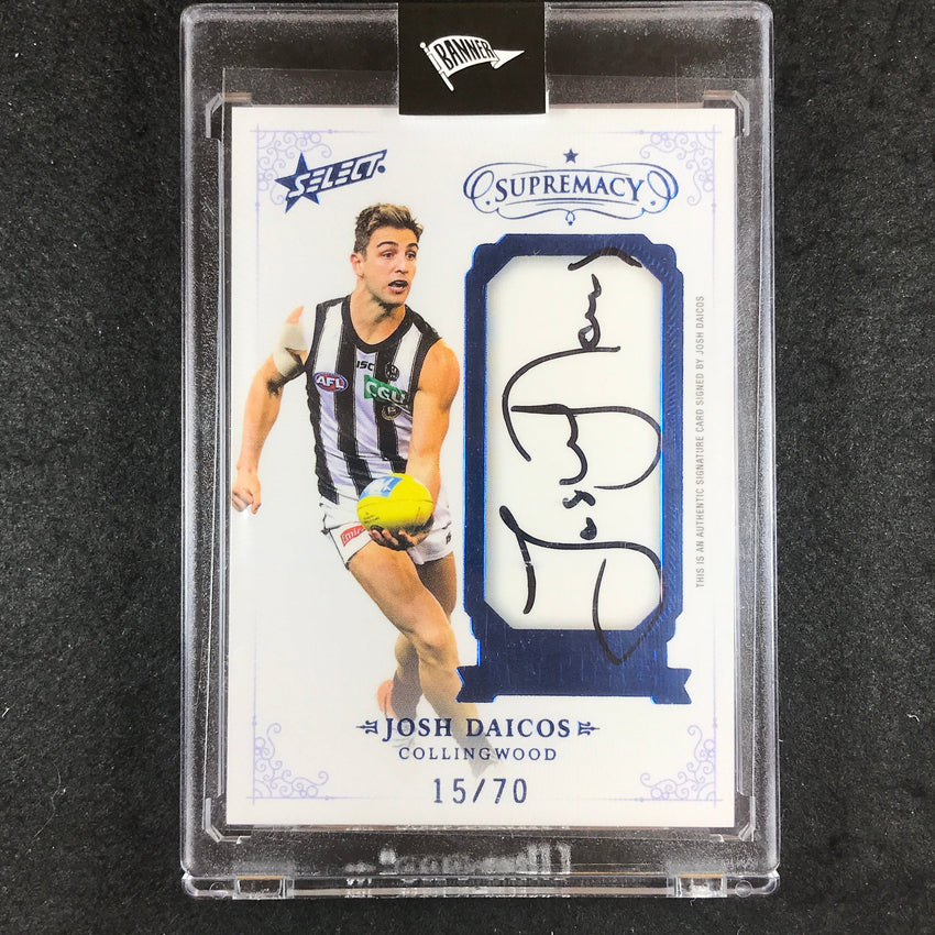 2021 Select AFL Supremacy JOSH DAICOS Franchise Future Signature 15/70
