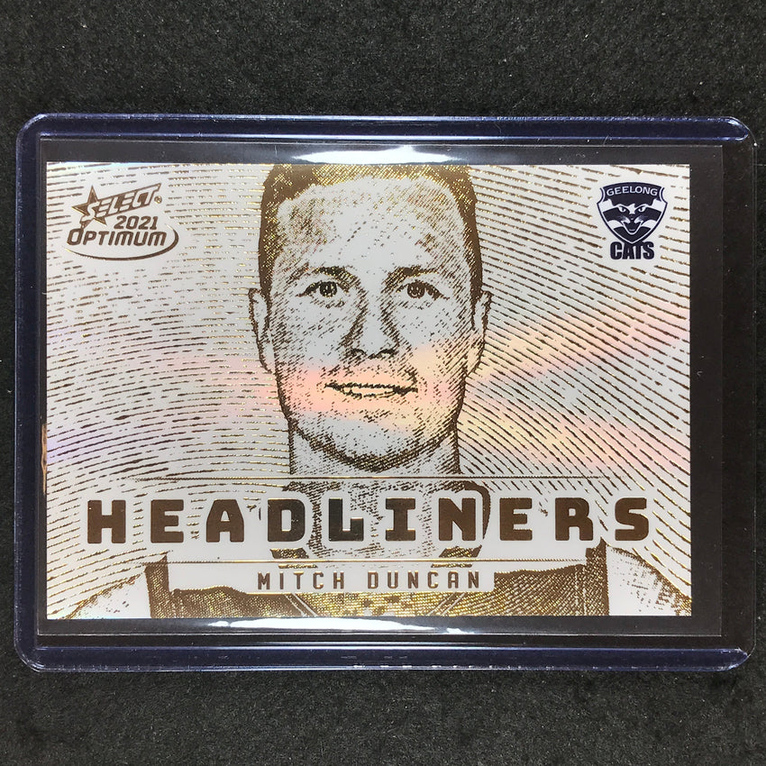 2021 Select AFL Optimum MITCH DUNCAN Headliners Gold 04/25