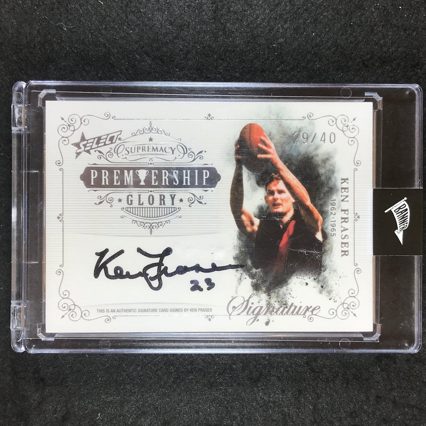 2021 Select AFL Supremacy KEN FRASER Premiership Glory Signature 29/40