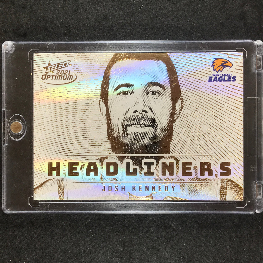 2021 Select AFL Optimum JOSH KENNEDY Headliners Gold 25/25
