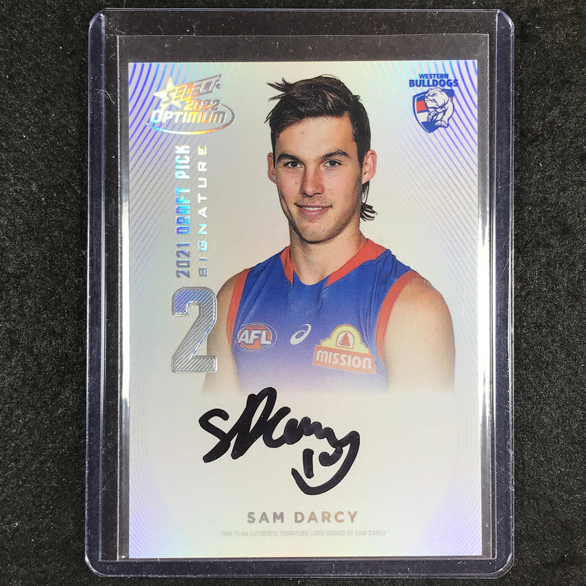 2022 Select AFL Optimum SAM DARCY Draft Pick Signature Platinum 01/40