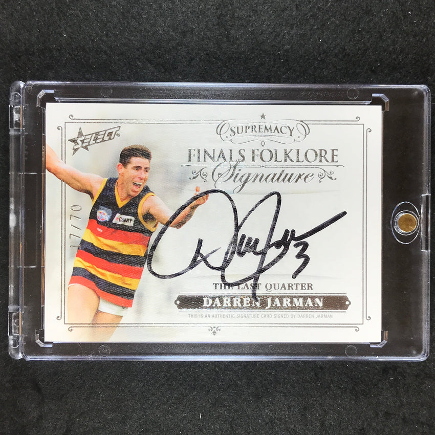 2019 Select AFL Supremacy DARREN JARMAN Finals Folklore Signature 17/70