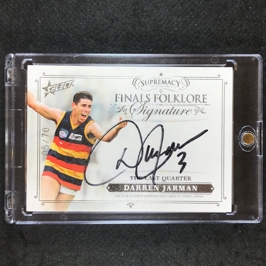 2019 Select AFL Supremacy DARREN JARMAN Finals Folklore Signature 05/70